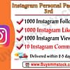 Buy Instagram Personal Package 3rd