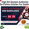 High DA Domain Authority 50+ Do-follow Articles for submission