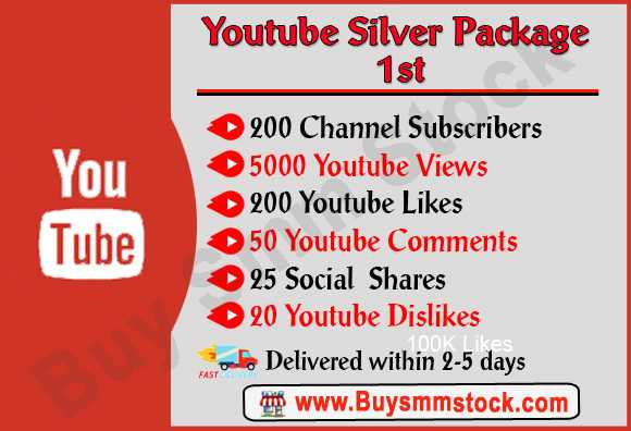 Buy Youtube Silver Package 1st