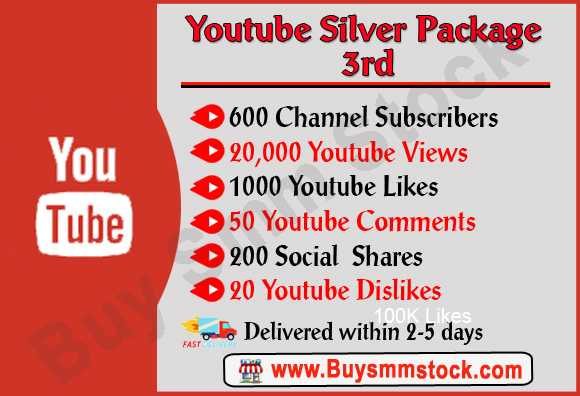 Buy Youtube Silver Package 3rd