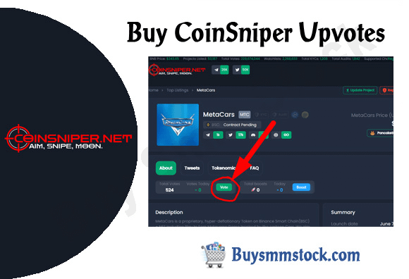 Buy CoinSniper Upvotes