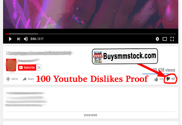 100 Youtube Dislikes Proof