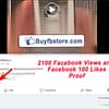 2100 Facebook Views and Facebook 100 Likes Proof